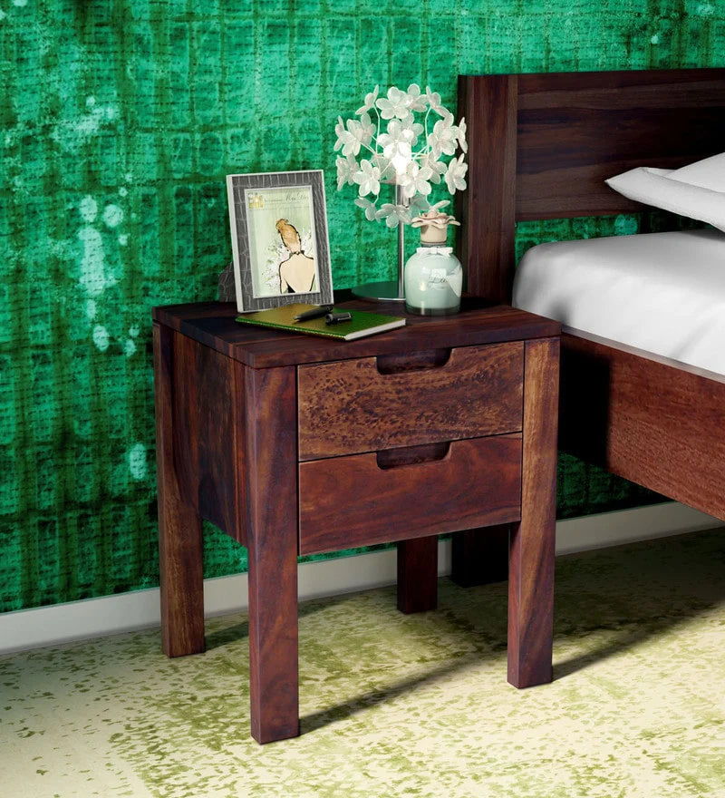 Udaipur Handicrafts Wood Bed Side Table