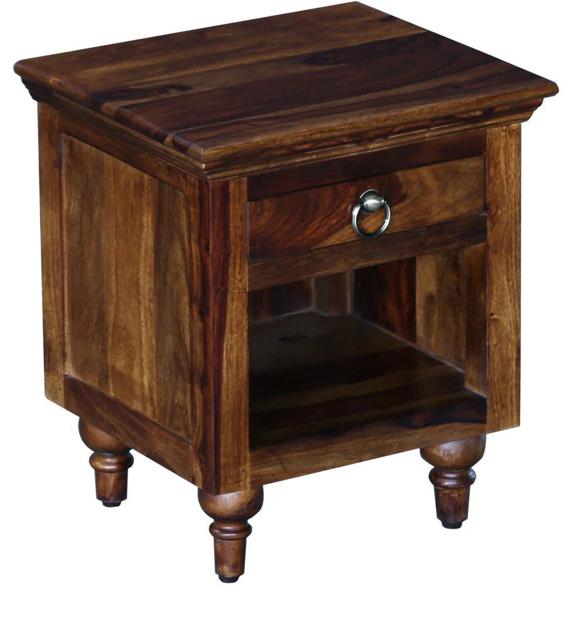 Udaipur Handicrafts Wood Bed Side Table