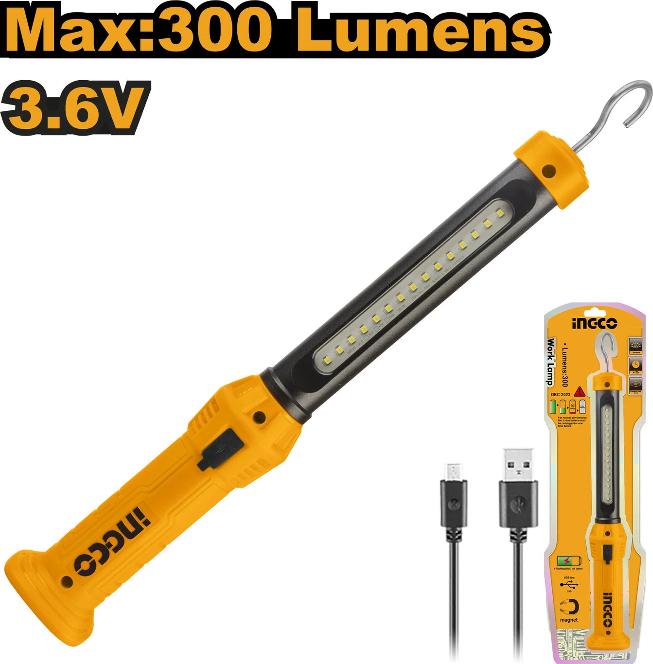 INGCO HWLI35261 S-Hook Plastic Light Hanging Chain Rod