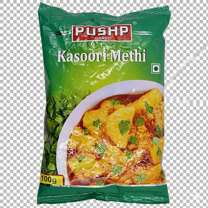 Pushp Kasuri Methi (Dried Fenugreek Leaves), 100g Pack