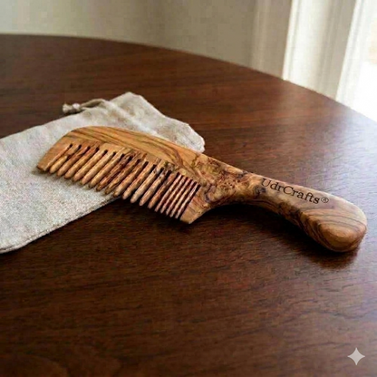 UdrCrafts® Luxury Handcrafted Wooden Comb | Anti-Static Wide Tooth Scalp Massager for Hair Growth