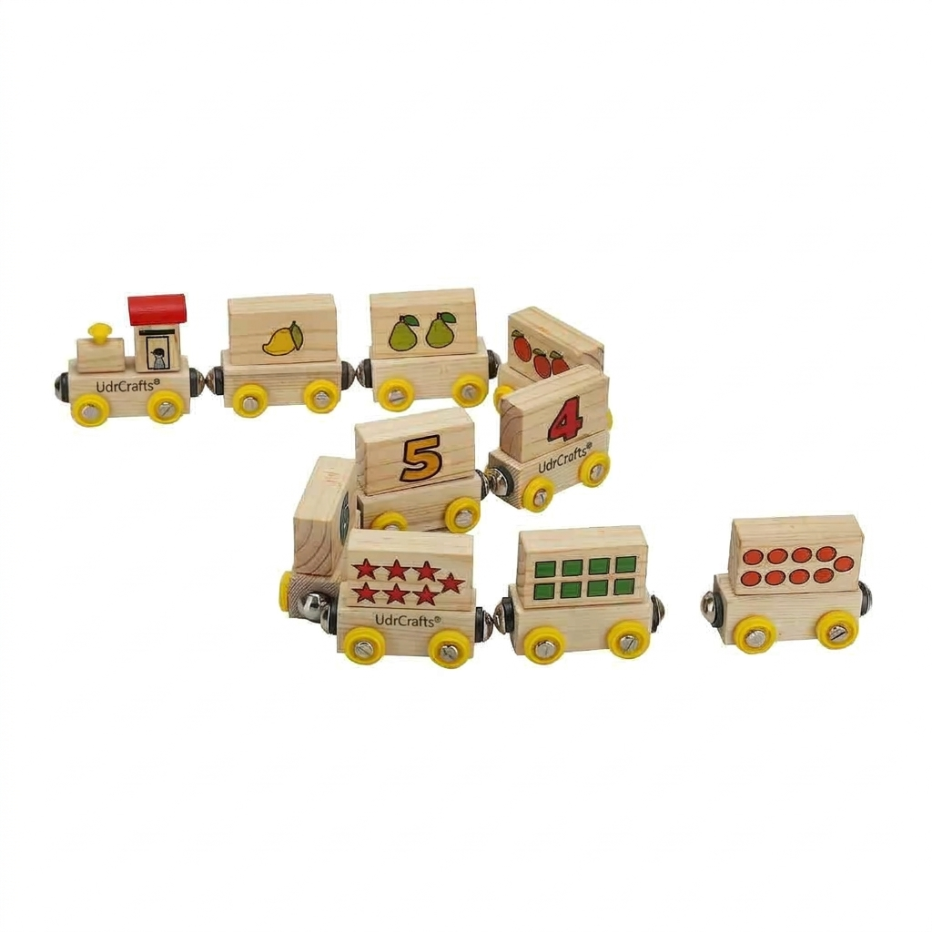 UdrCrafts® Wooden Number Magnetic Train for Learning Numbers 1 to 9 Toy Set for Kids 2 to 6 Years in Age - Stem interactive Educational Learning Toy, Birthday Gift (2-6 Years Boy/Girl)