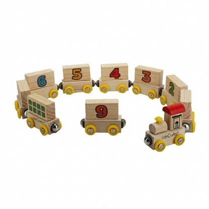 UdrCrafts® Wooden Number Magnetic Train for Learning Numbers 1 to 9 Toy Set for Kids 2 to 6 Years in Age - Stem interactive Educational Learning Toy, Birthday Gift (2-6 Years Boy/Girl)