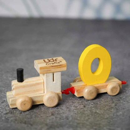 UdrCrafts® Wooden Digits 0 to 9 Number Train | Digits Number 0 to 9 Wooden Toy Train for Early Educational Kids (Multicolor)