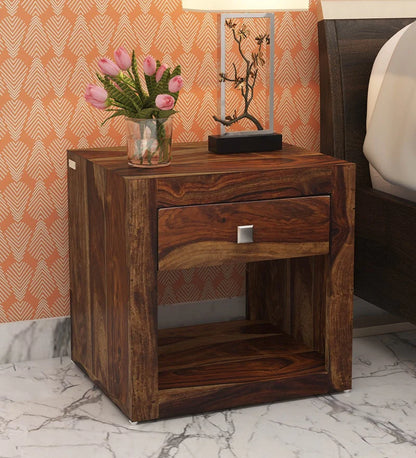 Udaipur Handicrafts Wood Bed Side Table