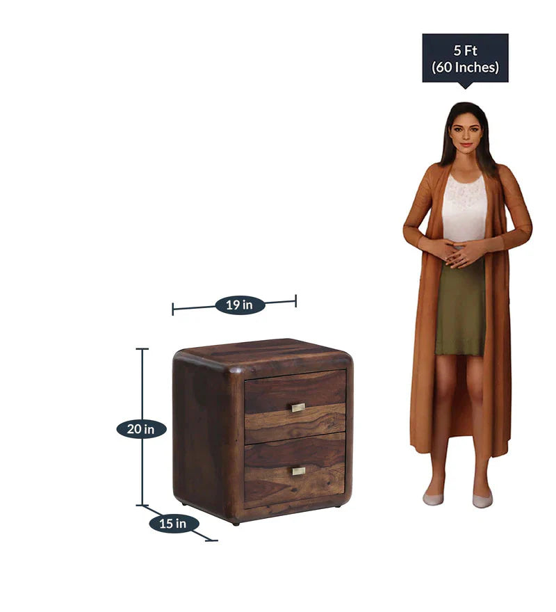 Udaipur Handicrafts Wood Bed Side Table