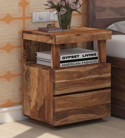 Udaipur Handicrafts Wood Bed Side Table