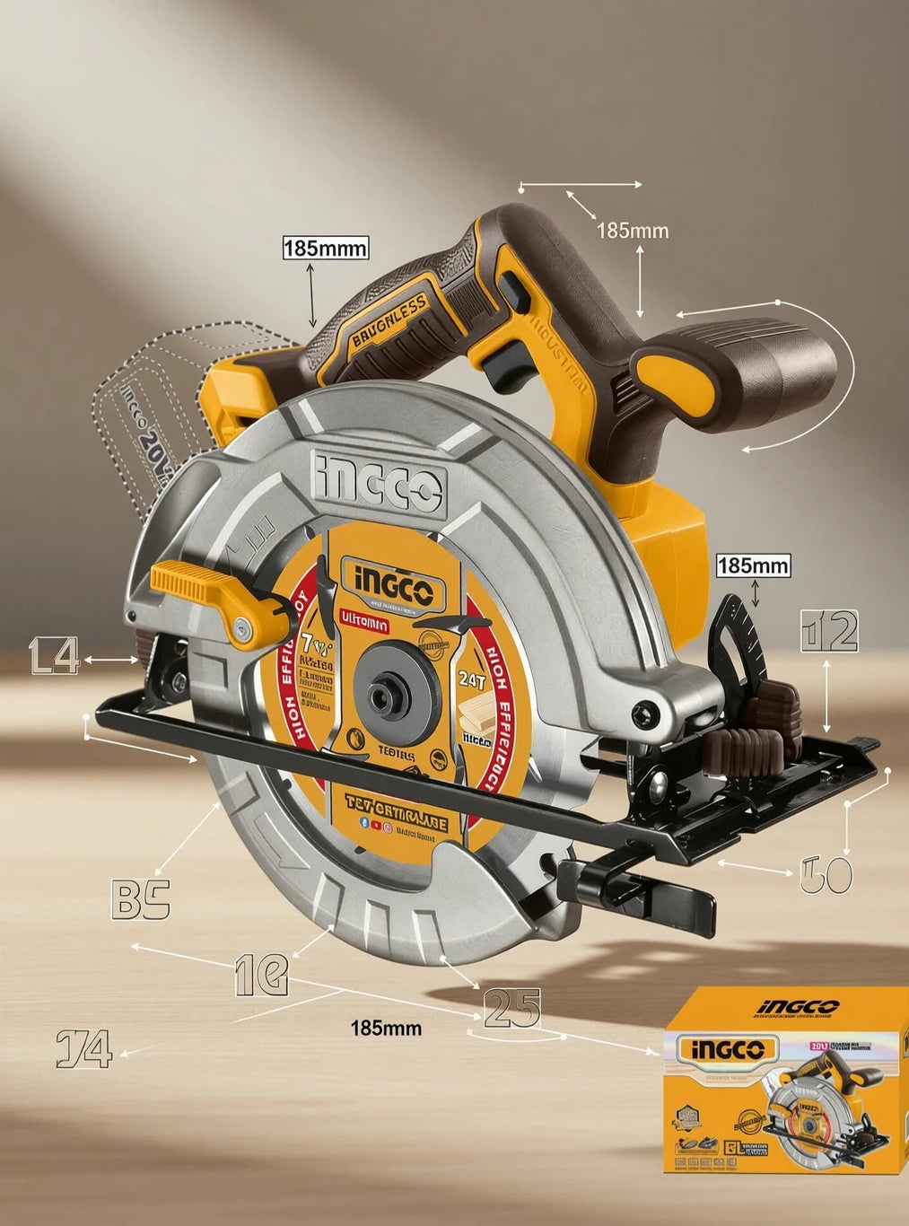 INGCO CSLI1851 Handheld Tile Cutter (1800 W)