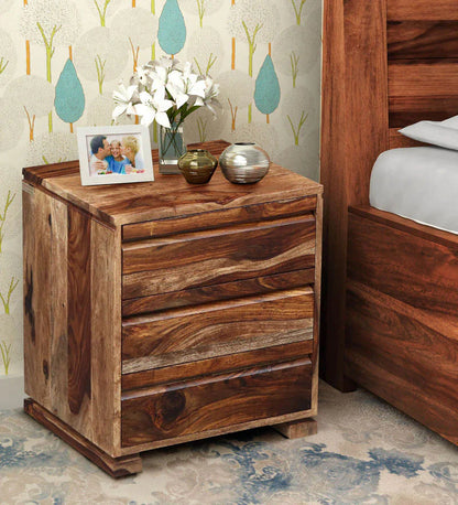 Udaipur Handicrafts Wood Bedside Table