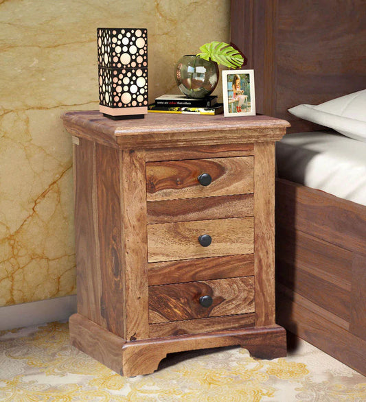 Udaipur Handicrafts Wood Bed Side Table