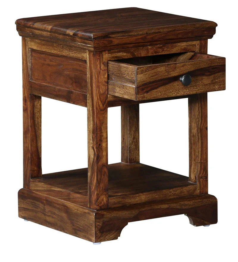 Udaipur Handicrafts Wood Bed Side Table