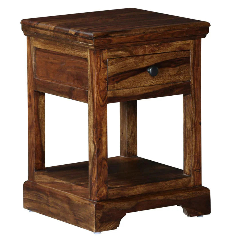 Udaipur Handicrafts Wood Bed Side Table