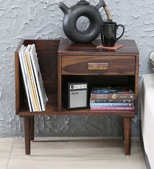 Udaipur Handicrafts Wood Bed Side Table