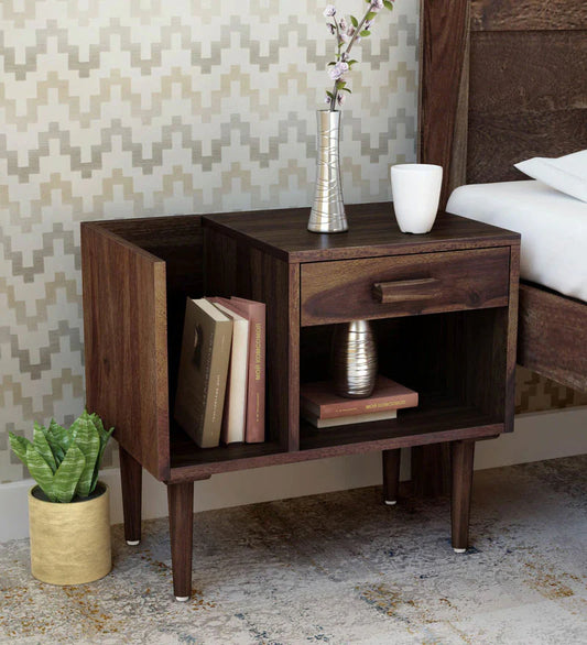 Udaipur Handicrafts Wood Bed Side Table